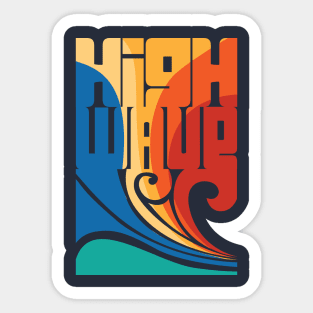 Surf high wave Sticker